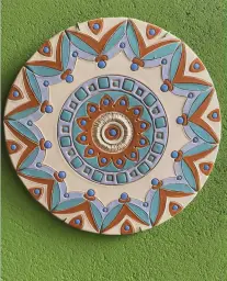 Mandala bordada por Silvia Lopes