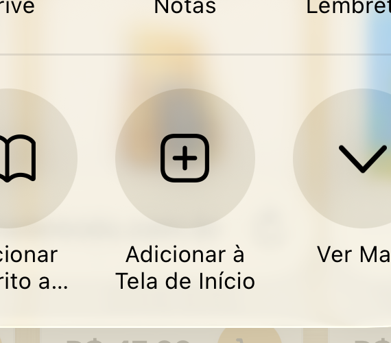Opção real Adicionar à Tela de Início no iPhone